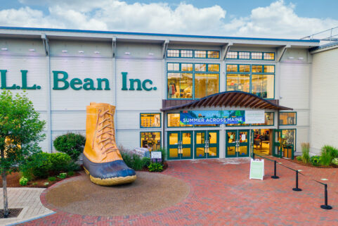 Photo of the L.L.Bean flagship store in Freeport, ME