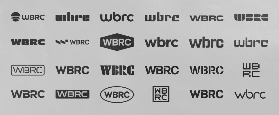 Image of preliminary WBRC logo concepts