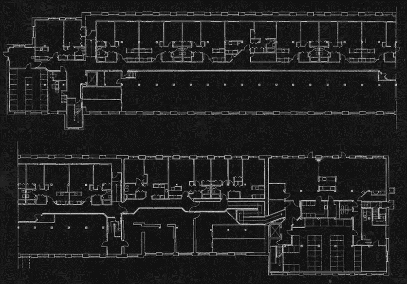 Hand Drawing of Ground Level Floor Plan for Penobscot River House