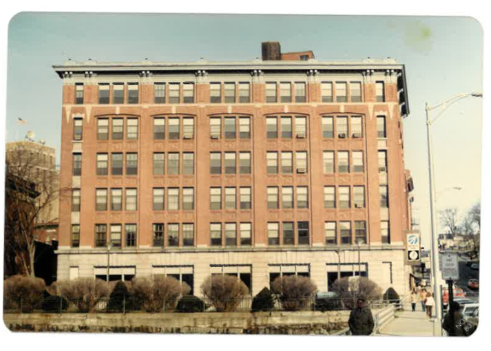 Photo of WBRC office on 6 State Street, Bangor in the 1980s